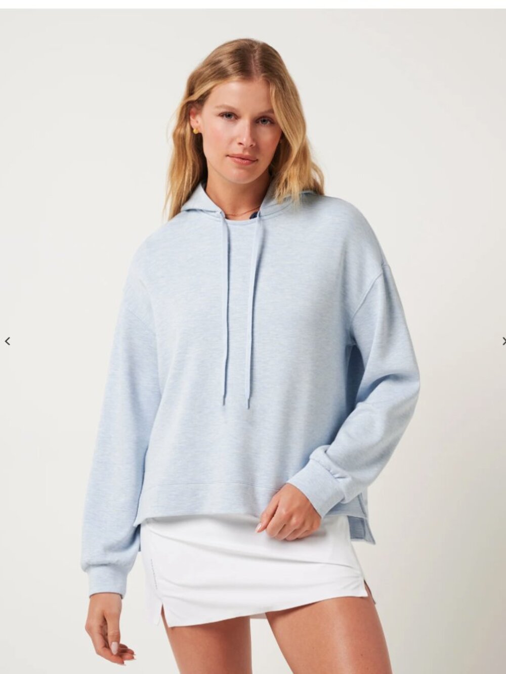 Travis Matthew Women's Skyloft Soft Hoodie Heather Kentucky Blue Golf Large